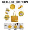 Brighttrust Tote Bag, Large Capacity, Canvas Shoulder Bag, Crossbody Bag, for Students, School, and Commuting (Yellow)