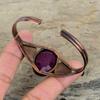Facettierter Kaschmir-Rubin Armreif Elektrogeformter Kupfer Edelstein Armreif Verstellbarer Armreif Handgefertigter Armreif Elektrogeformter Schmuck Geschenke für Mama