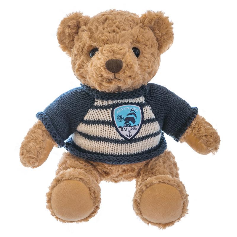 Teddy Bear Plush Toys Wearing Sweater Doll Cute Bear Grabbing Machine Doll Children's Birthday Gift Doll