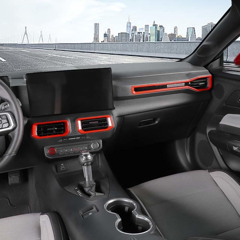  Fit For Ford Mustang 2024 Up ABS Center Console Air Conditioning Vent Decoration Cover Protective Sticker Car Interior Accessories