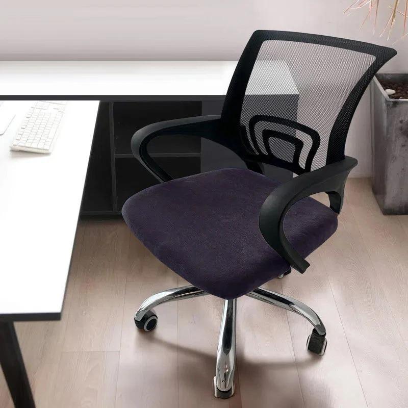 1PC Stretch Velvet Office Chair Cover Computer Swivel Seat Cover Elastic Banquet Home Universal Seat Cover Slipcovers Dust Cover
