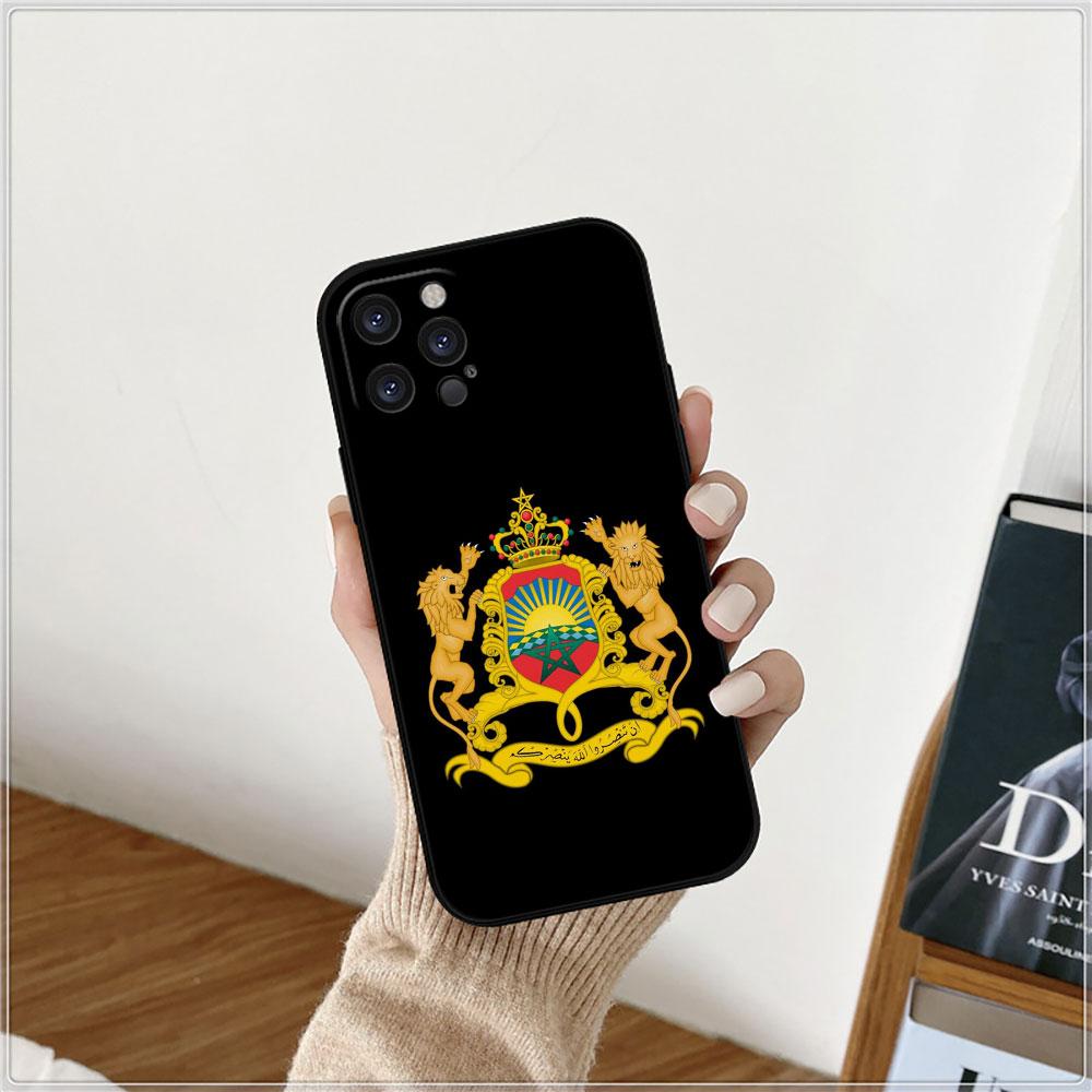 Moroccans Morocco Flag Passport Phone Case For Apple iPhone 15 14 16 13 12 11 Pro Max Mini 8 7 XS XR SE Shockproof Back Cover
