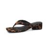648-1 Nische Keilabsatz Flip-Flops Für Damen Sommerurlaub Stil Quadratischer Zehenbereich Coole Hausschuhe