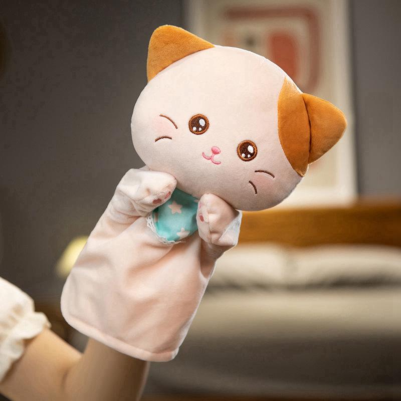 Animal Shiba Inu Cat Hand Puppet Plush Toy Doll Kindergarten Story Show Hand Puppet Children's Ragdoll