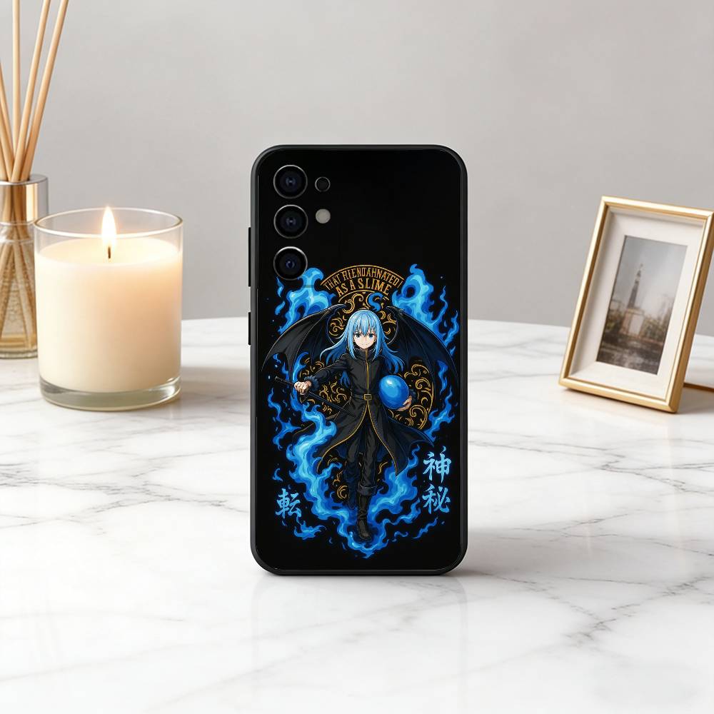 Slime Anime R-Rimuru SRT T-Tempest Phone Case For Samsung S25,S24,S21,S22,S23,S30,Ultra,S20,Plus,Fe,Lite,Note,10,Black Cover