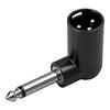 Durability Right Angle 1/4Inch To XLR Male Connectors For Effects Pedals And Mixer 1/4" To XLR Adapter for Studios