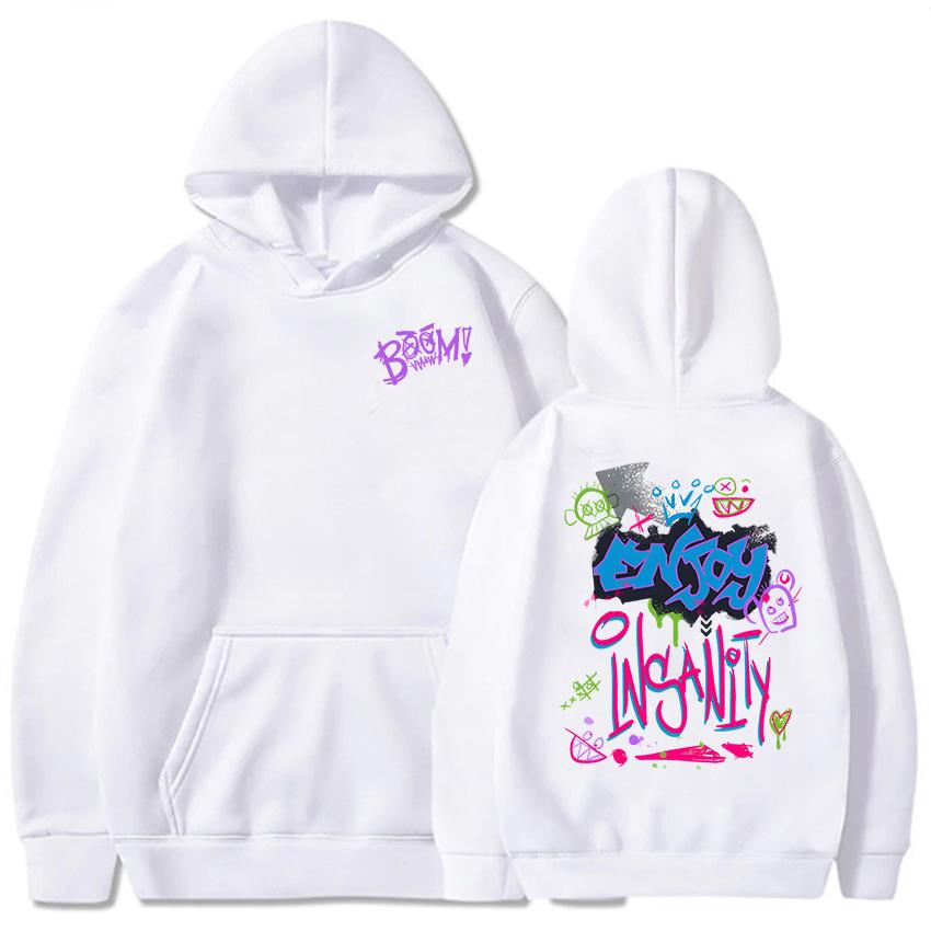 Boom Monkey Cartoon Graphic Hoodies Jinx  Arcane Video Game Funny Sweatshirt Long Sleeve Women Hooded