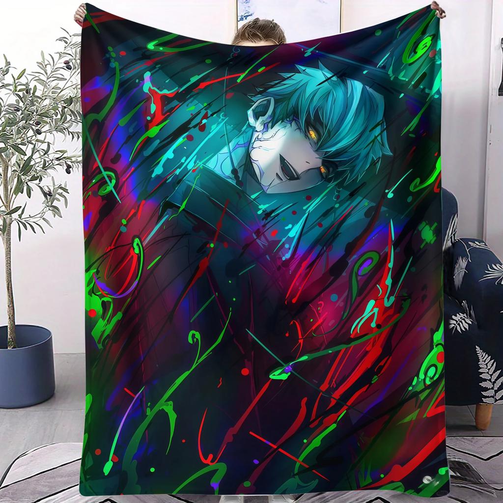 KPop Anime Flannel Blanket  Soft Warm Throw for Home Office Camping Nap Gift for Fans Birthday Present