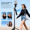 Portable AI Camera Tracking Selfie Stick with Extendable Tripod Rotating Head and LED Light