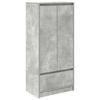 VidaXL Armoire avec tiroir gris béton 55,5x34x119,5 cm bois ingénierie, armoire de rangement, buffet haut, armoire de 861646