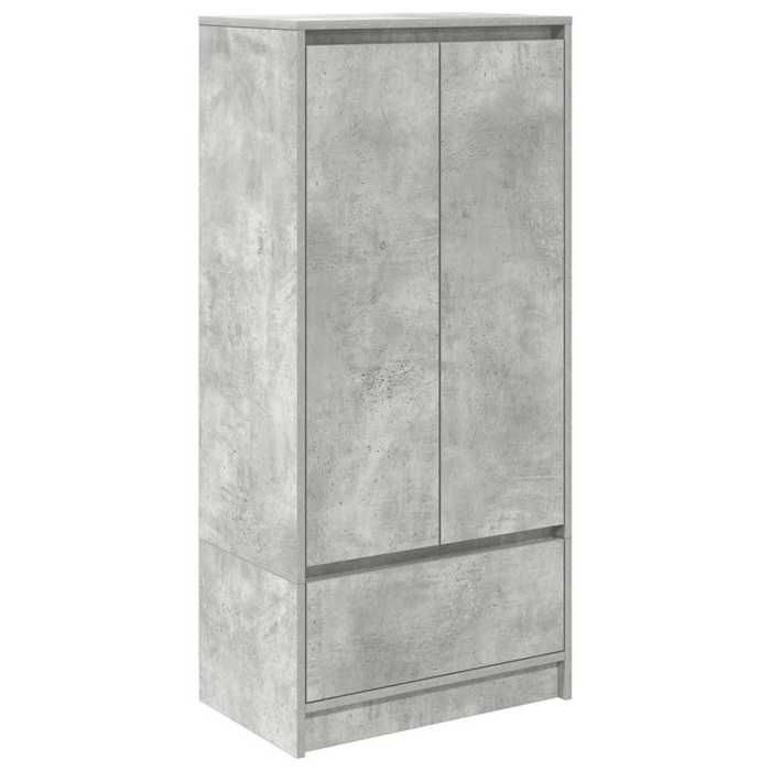 VidaXL Armoire avec tiroir gris béton 55,5x34x119,5 cm bois ingénierie, armoire de rangement, buffet haut, armoire de 861646