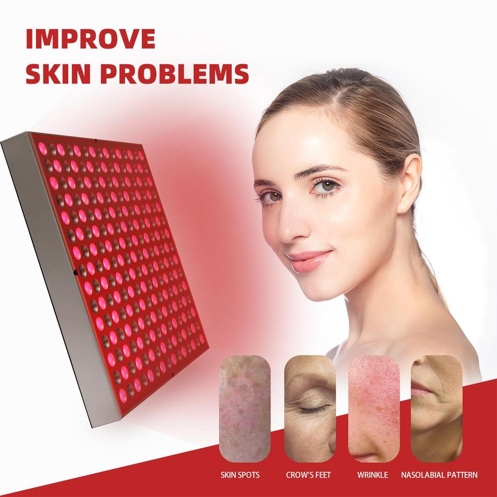 Pannello LED Rosso e Infrarosso da 45W – Combo 660nm + 850nm per Cura della Pelle e Sollievo dal Dolore Muscolare