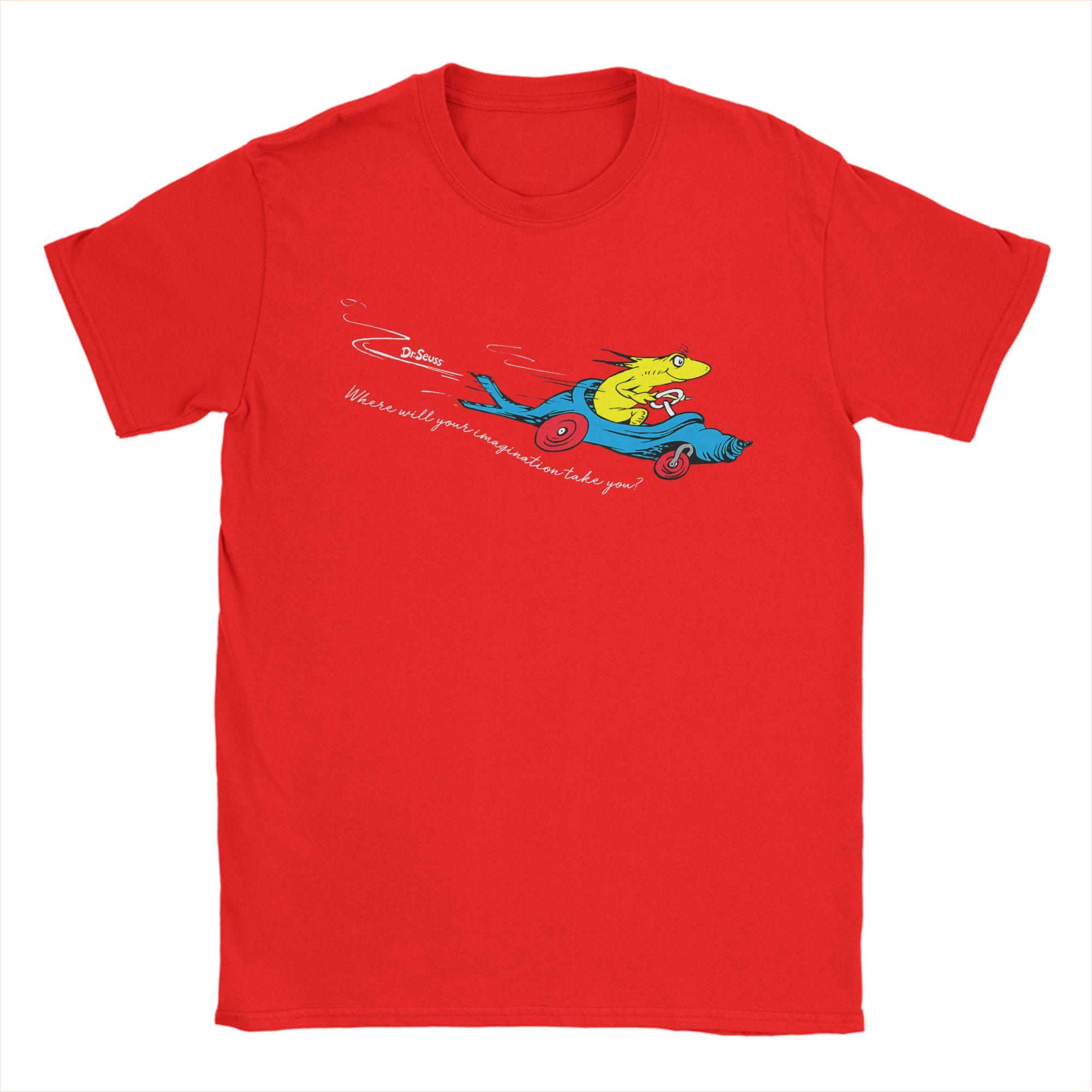 

Funny Dr. Seuss Imagination Takes You T-Shirt for Unisex Round Neck Pure Cotton T Shirt Short Sleeve Tees Printing Clothing S
