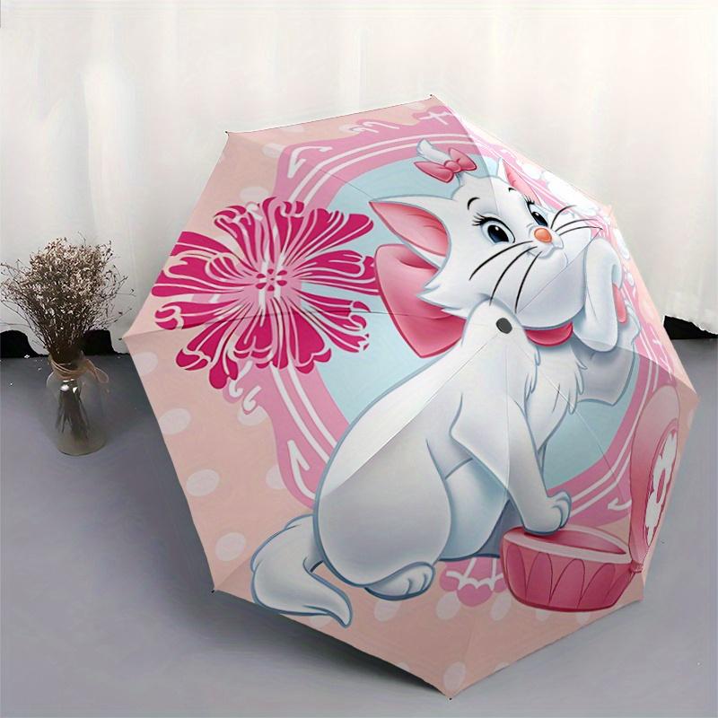 1pc Artemis Cat Automatic Opening Umbrella - Portable Tri-Fold Design, 8-Rib Iron Frame Outdoor Umbrella, Ideal Gift for Fans, Travelers, Da
