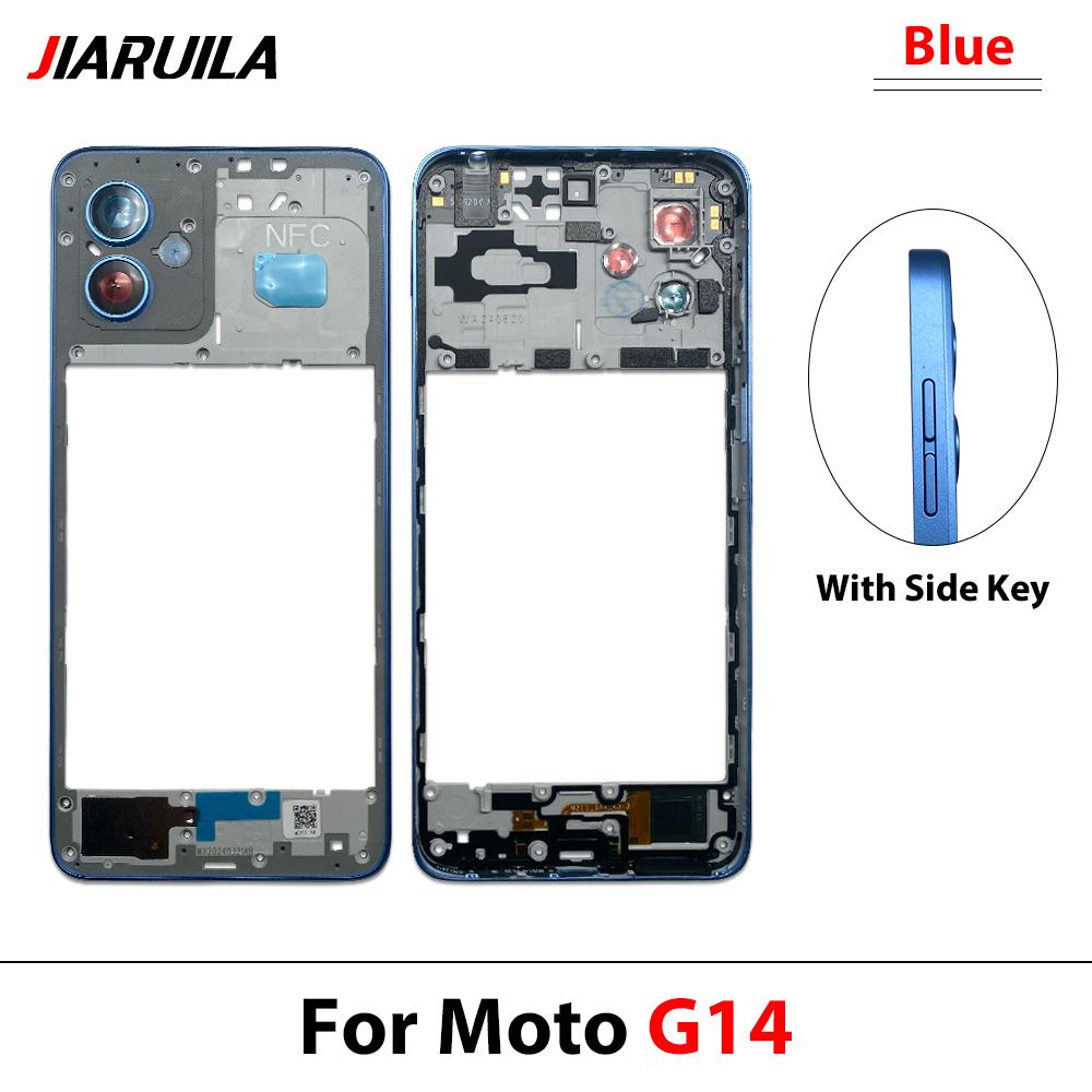 Nuovo Telaio Centrale Per Moto G14 G24 G32 Alloggiamento Sportellino Cornice Parti di Ricambio