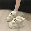 Warm cotton shoes winter 2025 new cotton shoes Korean version women's snow boots cute hairball princess cotton shoes warm boots