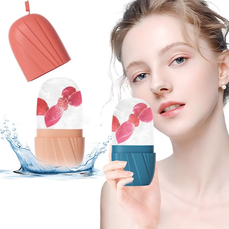 Reusable Ice Roller Ice Cube Silicone Mold Ice Ball Facial Beauty Skin Care Massager