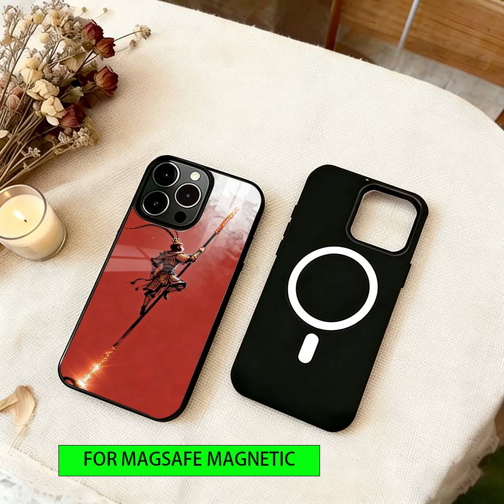 The Monkey King Phone Case For iPhone17,16,15,14,13,12,11 Plus,Pro Magnetic For Magsafe Wireless Charging