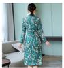 Cheongsam de Haute Qualité Robe Chinoise Vintage Robe à Manches Longues Robe Féminine Qipao Robe Slim Fourreau Hanches P