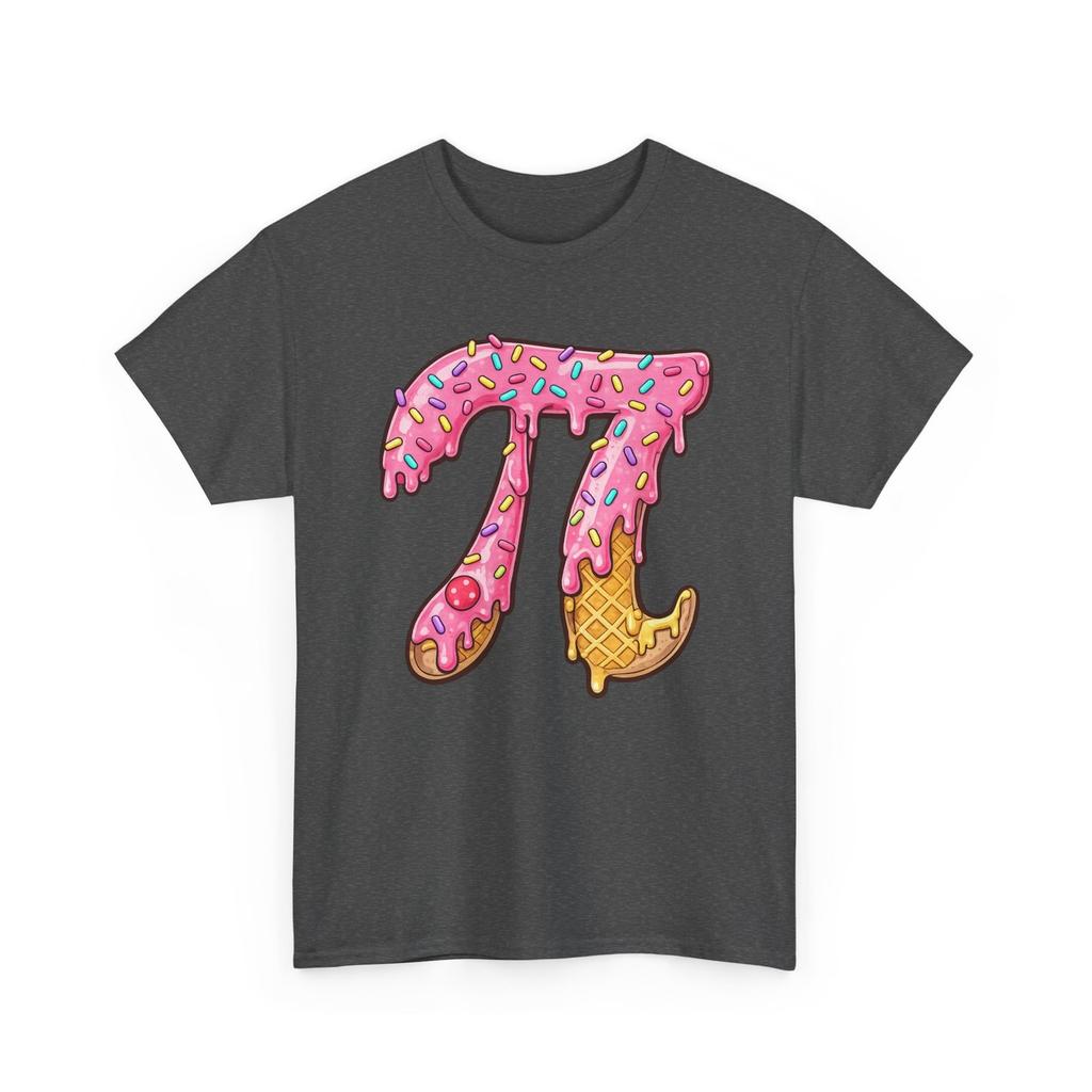 Pi Day Shirt Ice Cream Pi Symbol Cute Pink Sprinkle Math Pi Day Graphic Tee