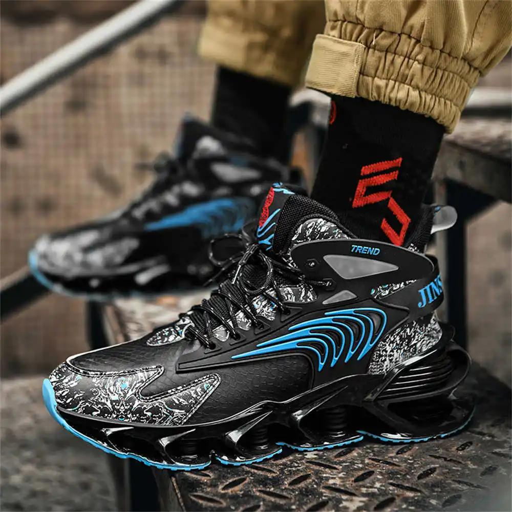 42-43 Demi-season Blue Boots High Top Shoes Mens Trainers Size 10 Sneakers Sport Training Bity Welcome Deal Novelties