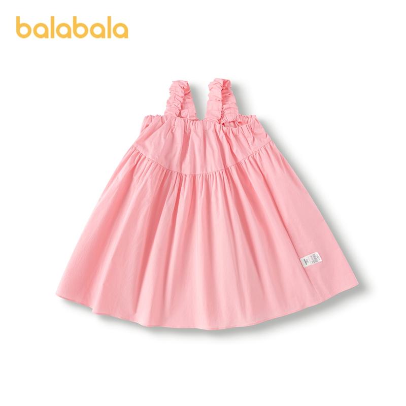 Balabala Children's Clothing, Children's Dresses, Girls' Baby Dresses, Summer Clothes, 2025 New Vacation Suspender Skirts, Pure Cotton