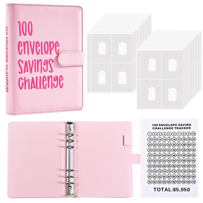 A5 Couple's 100-Day Savings Notebook with Insertable Binder