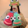 Ugly and Funny Cartoon Sausage Mouth Woolen Hat for Women in Autumn and Winter Warm and Cute Face Showing  Small Knitted Ear Protection Hat  Trendy