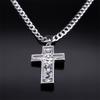 Collana Ciondolo Croce Hip Hop Gesù Colomba per Uomo Acciaio Inossidabile 316 Colore Argento Collane Religiose Gioielli collares NZZ383