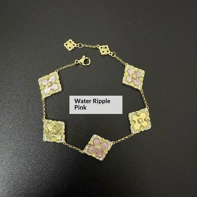 Five-flower Bracelet for Women Four-leaf Clover Bracelet Classy Flower-encrusted Bracelet