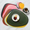 Nordic Style Double-Layer Irregular Heat-Resistant Oil-Proof PVC Leather Table Mat