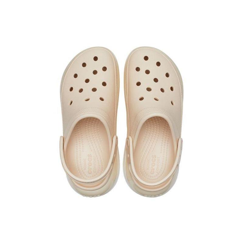 Crocs EVA Classic Mega Crush Platform Outdoor Breathable Clogs 6.1cm Women Warm Khaki 207988-2DS
