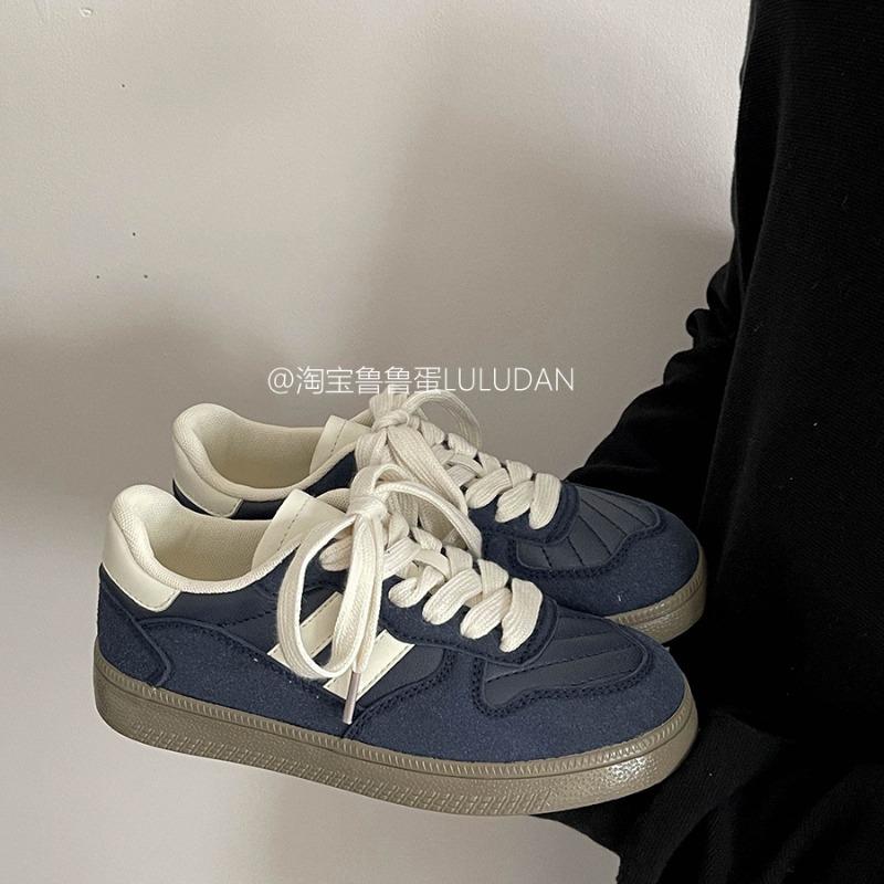 Fashion Yellow Women's New Summer Flat-bottomed Versatile White Shoes Retro Board Shoes Sneakers