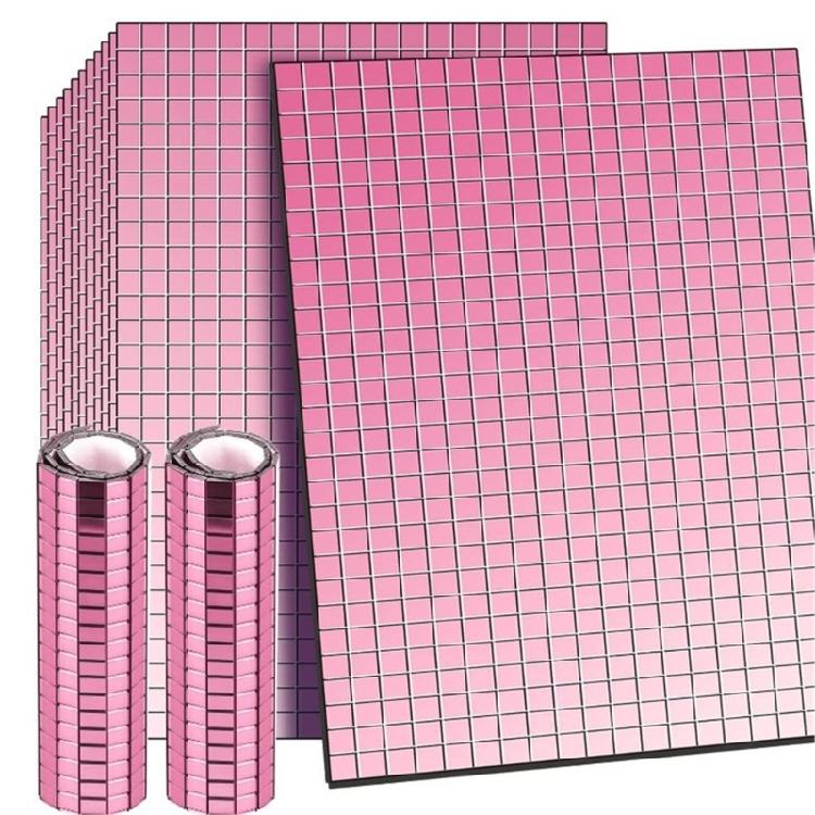 Self Adhesive Mirror Tiles 10x15cm Size with 5x5mm Tiles for DIY Projects and Home Decoration Elegant Wall Sticker