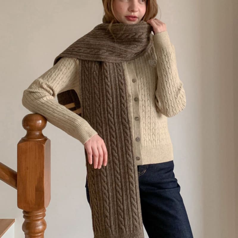 J.LARUEN Twisted Knit Muffler (5 Colors)