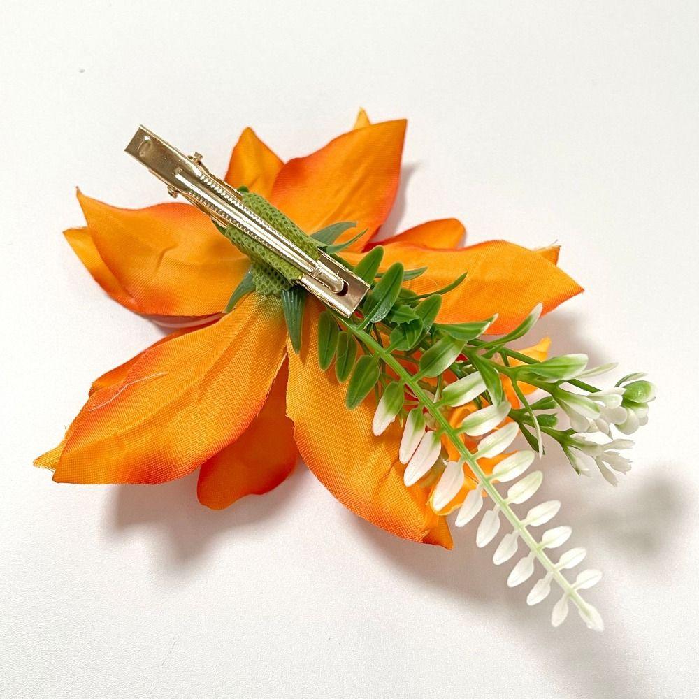 Bohemian Style Floral Duckbill Clip Elegant Hair Accessories Simulation Flowers Hair Clip  Women