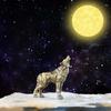 Howling Wolf Statue Sculpture Figurine Craft Furnishing For Home Decor Living Room Porch Decorations Office Desk Ornaments