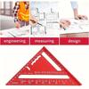 Precision Aluminum Square - Red Triangular Woodworking Ruler, Home Decoration and Design Projects