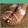 Elegant Women's Lace Boho Sandals With Ring Toe For Ultimate Summer Comfort