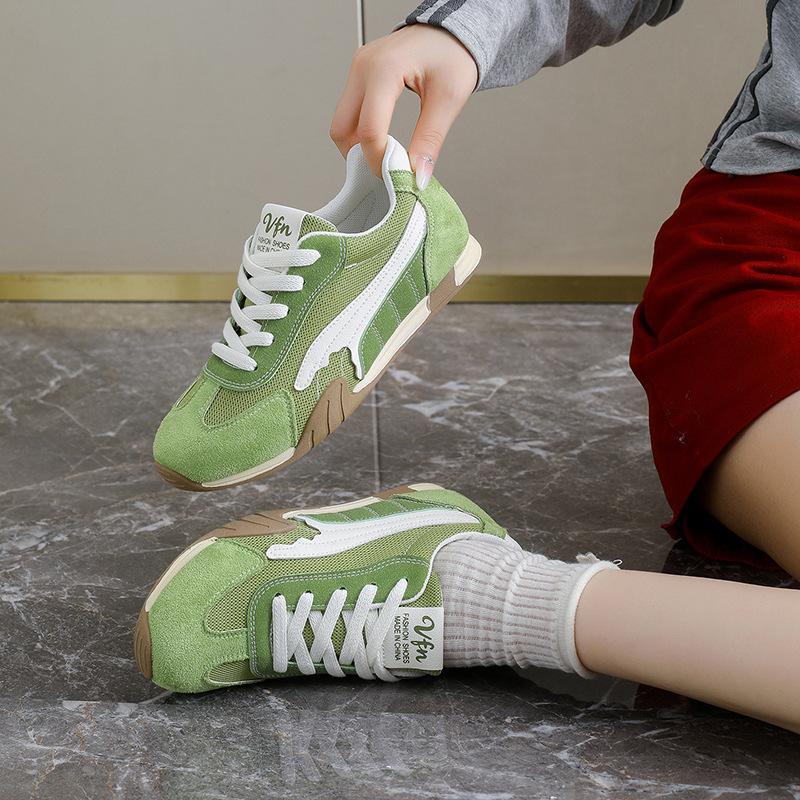 Scarpe da Ginnastica da Donna per Allenamento all'Aperto in Pelle PU Traspirante Antiscivolo Scarpe Sportive da Passeggio Casual Comode con Lacci Scarpe da Corsa Tennis per Donna