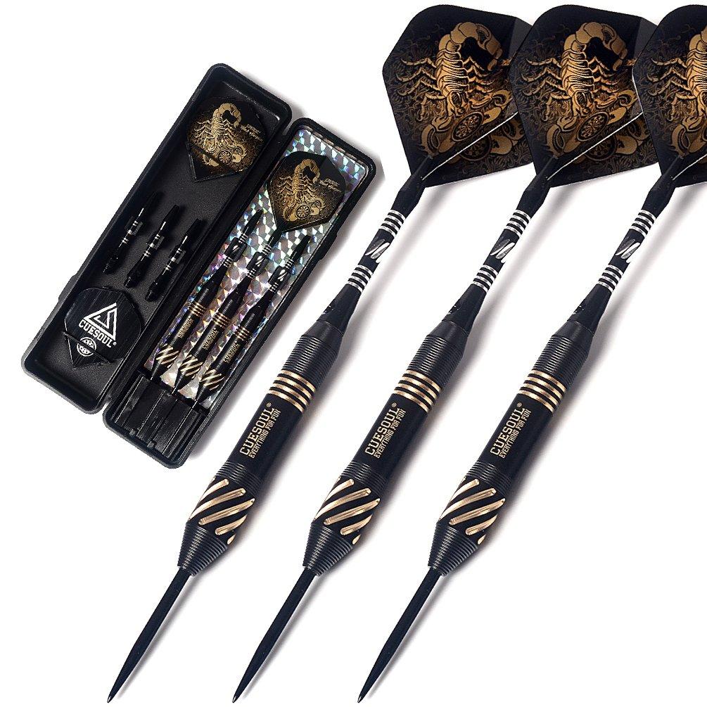 BLACK SCORPION CUESOUL 22g Steel Tip Dart Set with Dart Case (HX-SL-F3104)