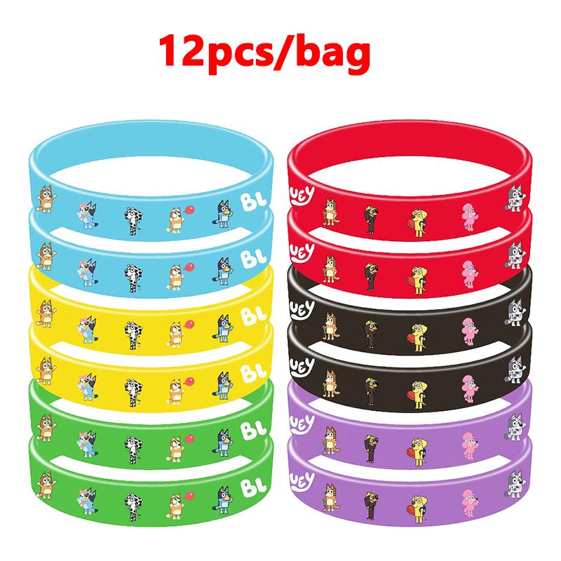 Bluey Bingo Anime Peripheral Accessories Cartoon Sports Bracelet Silicone Bracelet Wrist Strap Children Toys Gift