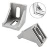 A25F-Aluminum 40X40 Corner Brackets 50Pcs 4040 Corner Fitting Angle L Connector Bracket Silver