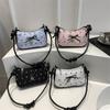 Gentle Temperament Bow Crescent Armpit Bag Women's Summer New High-end Light Luxury Niche Shoulder Small Square Bag