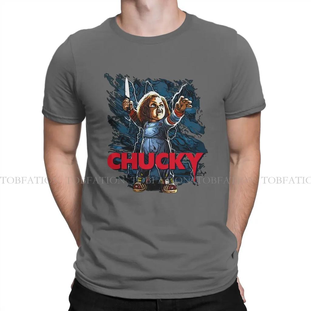 Doll TShirt Child's Play Chucky Horror Film Crewneck Short Sleeve 100% Cotton T Shirt Funny High Quality Gift Idea