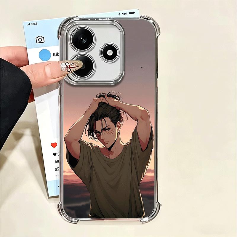 A-Attack On T-Titan Eren Yeager Beschichtete Handyhülle Für Xiaomi Poco X5 X6 X7 X8 Pro Max F8 Ultra F7 M8 M7 M5S Redmi 15C 15 14C 13