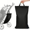 Large Capacity Golf Push Cart Storage Bag 3 Wheel Push Pull Cart Backside Extension Storage Bag with Zipper Closure