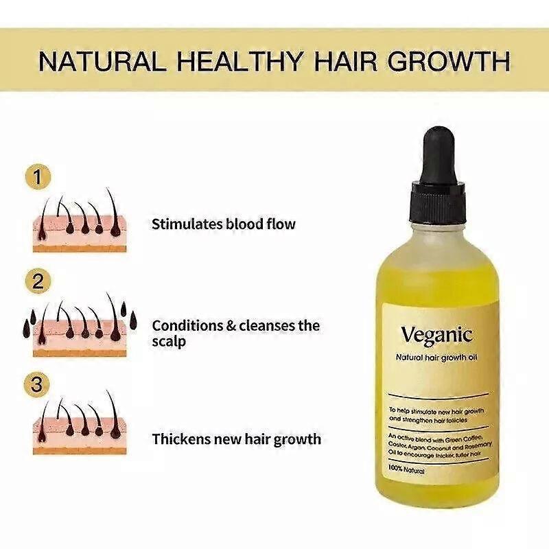 Natürliches Haarwachstumsöl, Veganisches Natürliches Haarwachstumsöl Haarpflege 60ml