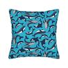 Orca Whale Patterns Pillow Case Comfy Pillow Cover For Sofa Car Home Decor Morden Cushion Cover