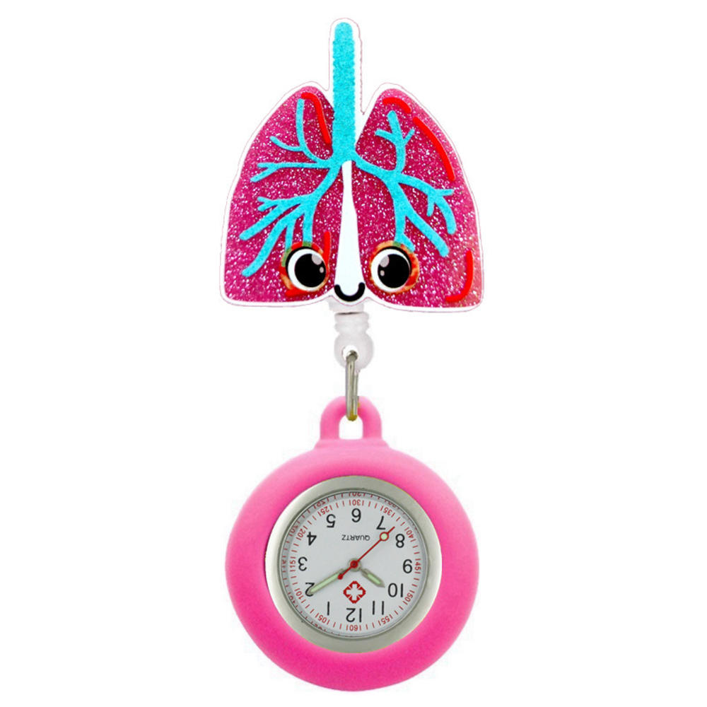 New Acrylic Retractable Nurse Badge Reel Pocket Watches Clip Hang Clockfashion Medical Doctor Id Card Holder Lanyard